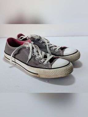 Converse Chuck Taylor All Star Double Tongue Grey Pink Low Top Women’s 7.5